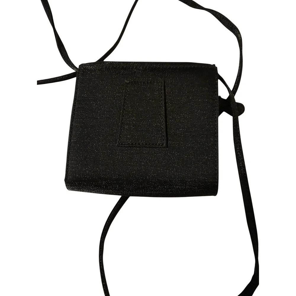 Vintage Kate Spade New York Black Glitter Crossbody Wallet Bag 2224-B  Mini